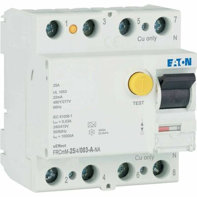 Eaton FI-Schalter 25A 4pol 30mA FRCMM-25/4/003-A-NA