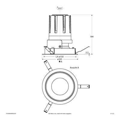 EVN Lichttechnik LED-Einbauleuchte modular Konfigurationstype F01R09SM3830L55P