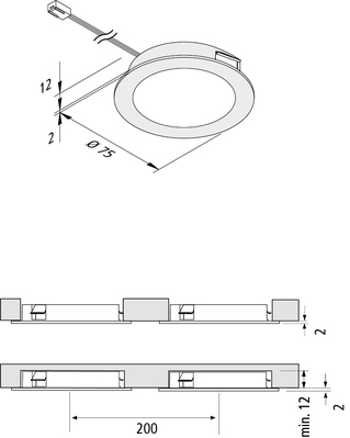 Hera LED-Einbauleuchte edelstahloptik 4000K 20203178003