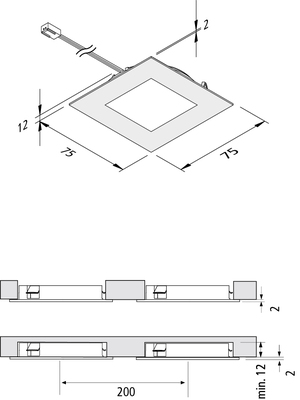 Hera LED-Einbauleuchte edelstahloptik 4000K 20203188003