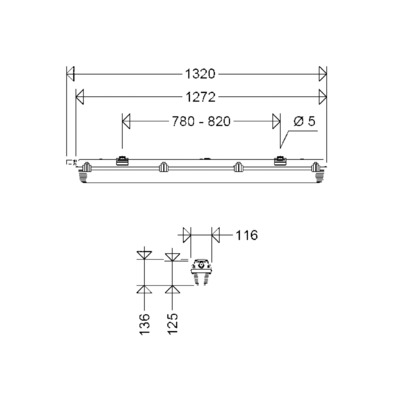 Schuch Licht LED-Feuchtraumleuchte 4000K 161 12L22 FF/FC