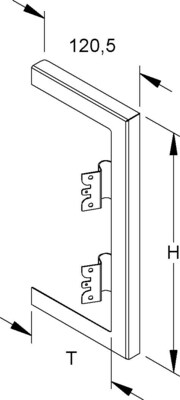 Niedax GK-Wandabschlussblende doppelzug 261x100mm DWB 220T100 S