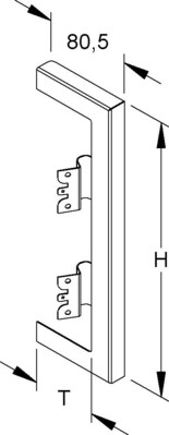 Niedax GK-Wandabschlussblende doppelzug 261x61mm DWB 220T60 L