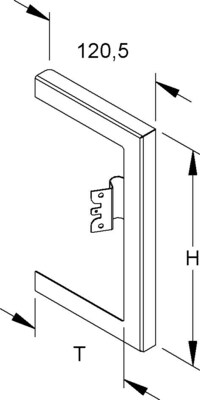 Niedax GK-Wandabschlussblende rechts 211x100mm DWBR 170T100 R