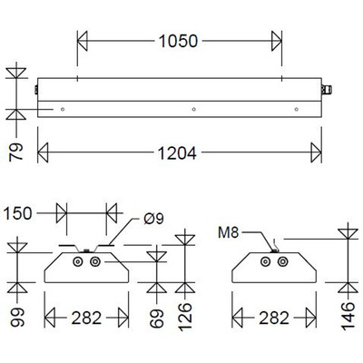 Schuch Licht LED-Stahlblechleuchte 4000K 185 12L120