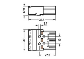 WAGO GmbH & Co. KG Stecker 3pol.o.Zugentlast.gr 770-253