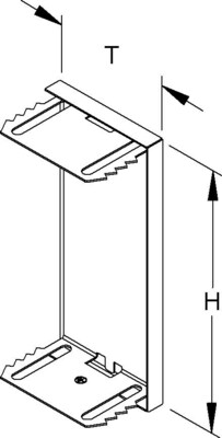 Niedax GK-Endabschlussdeckel umgreifend 222x61mm GADU 220T60 W
