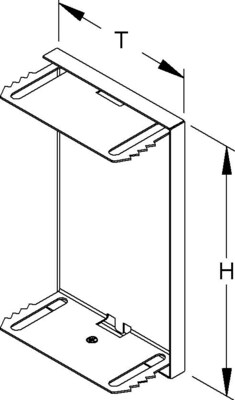 Niedax GK-Endabschlussdeckel umgreifend 222x80mm GADU 220T80 L
