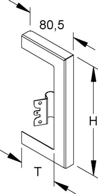 Niedax GK-Wandabschlussblende einzügig 211x61mm GWB 170T60 R
