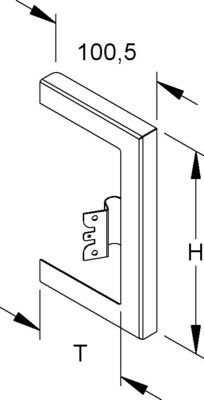 Niedax GK-Wandabschlussblende einzügig 211x80mm GWB 170T80 W