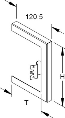 Niedax GK-Wandabschlussblende einzügig 261x100mm GWB 220T100 WA