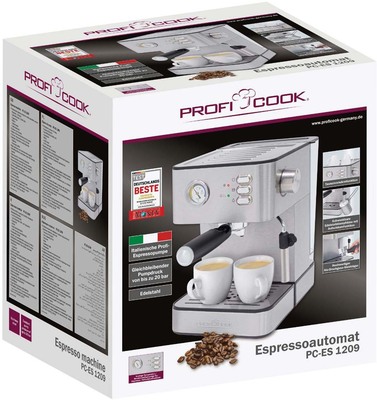 PROFI COOK Espressoautomat Edelstahl PC-ES 1209 inox