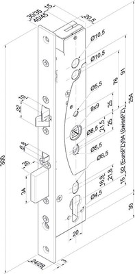 Assa Abloy effeff Sicherheitsschloss 709 709X302PZ---G41