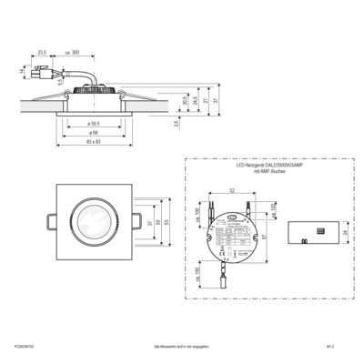 EVN Lichttechnik LED-Deckenleuchte DALI PC24D90102