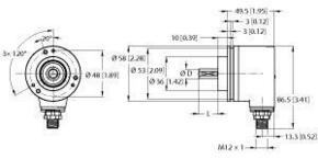 Turck Absoluter Drehgeber Singleturn RES186SA0C3C13BH1181