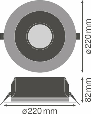 Ledvance Downlight 4000K UGR19 ZBVR WT DLU19DN195PFM21W4KZB