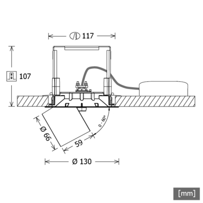 LTS Licht&Leuchten LED-Einbaustrahler 3000K ORYO-R 101.930.15 weiß