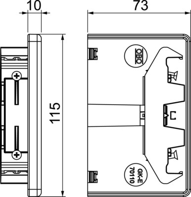 OBO Bettermann Vertr Endstück 70x110mm, PC/ABS GK-E70110WA