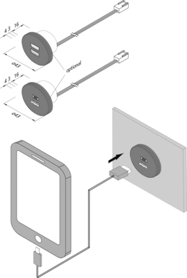Hera USB-A + USB-C Steckdose edelstahloptik 21700101108 Hera USB-A + USB-C Steckdose edelstahloptik 21700101108