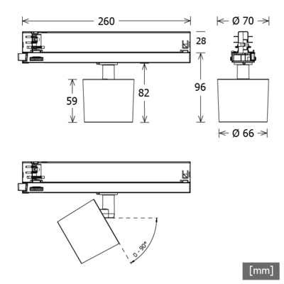 LTS Licht&Leuchten LED-Stromschienenstrahler 2700K DALI ORYOT101927.45DALIsw