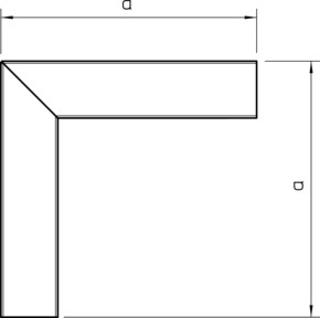 OBO Bettermann Vertr Flachwinkel 220x220mm LKM F80080RW