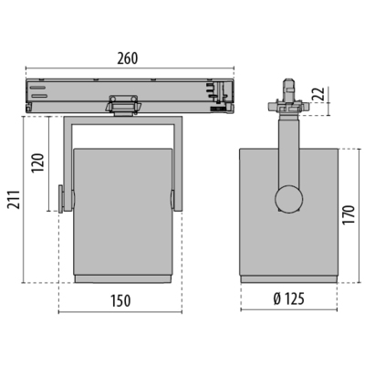 Performance in Light LED-Stromschienenstrahler 4000K 3108560