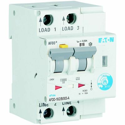 Eaton Brandschutzschalter 2polig, B16A, 30mA AFDD-16/2/B/003-A