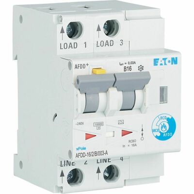 Eaton Brandschutzschalter 2polig, B16A, 30mA AFDD-16/2/B/003-A