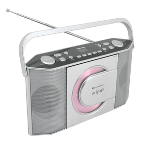 Soundmaster Stereo-Kofferradio m.CD CD/PLL/Hörbuchf. RCD1755SI si