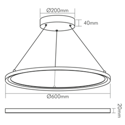 Nobile LED Pendel-Panel 840 DALI 1586011011