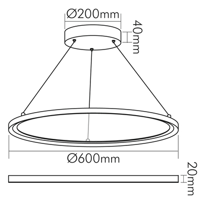 Nobile LED Pendel-Panel 830 DALI 1586011012