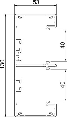 OBO Bettermann Vertr Geräteeinbaukanal Rapid 45-2 2-zügig GA-53130EL