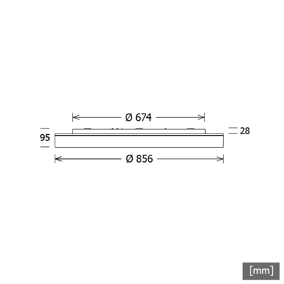 LTS Licht&Leuchten LED-Leuchte 840, DALI LUNM208.840.1/DALIsi