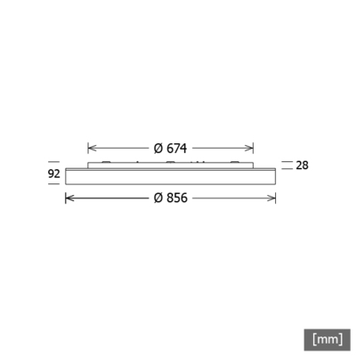 LTS Licht&Leuchten LED-Leuchte 830, DALI LUNM308.830.1/DALIsw