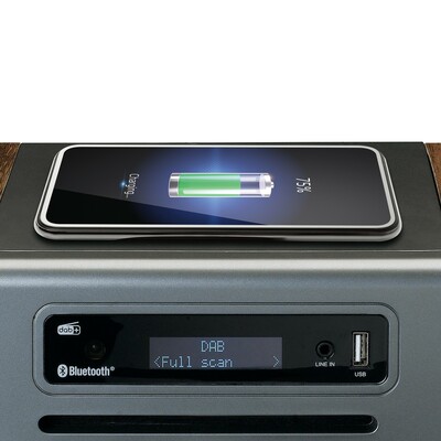 LENCO DAB+ Radio CD,USB,BT,QI-Charge MC-175SI Silver