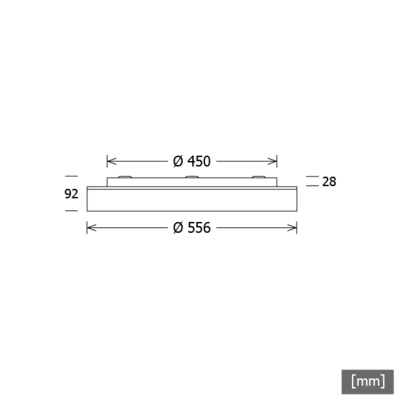 LTS Licht&Leuchten LED-Leuchte 830, DALI LUNS102.830.1/DALIsw