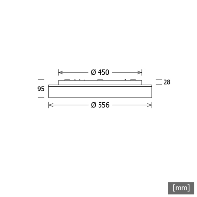 LTS Licht&Leuchten LED-Leuchte 830, DALI LUNS202.830.1/DALIsi
