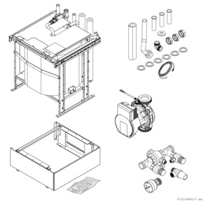 Bosch Thermotechnik Podest silber 200mm f.Glas-Design 8738210621