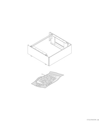 Bosch Thermotechnik Podest silber 200mm f.Glas-Design 8738210621