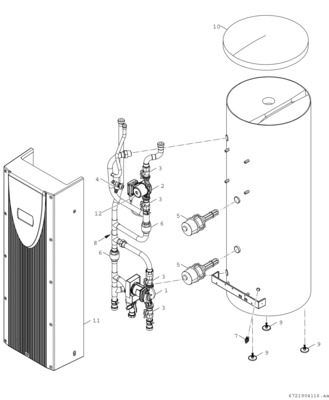 Bosch Thermotechnik Puffermodul mit 300l-Pufferspei. BH300P