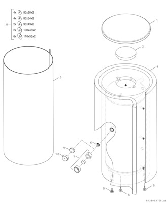 Bosch Thermotechnik Pufferspeicher STORA 500L, silber BH500-6ERZ1B