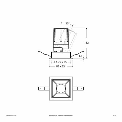 EVN Lichttechnik LED-Einbauleuchte modular Konfigurationstype F04R09SM1327L55P