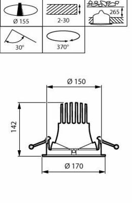 Philips Lighting LED-Einbaustrahler 840 RS781B39S840PSUEWBWH