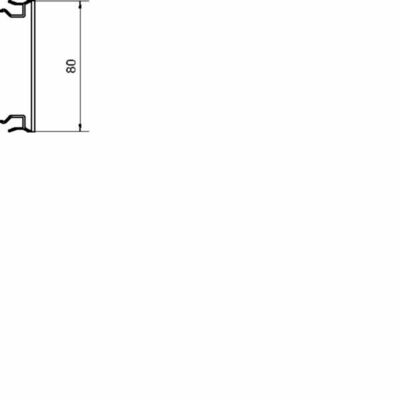 Tehalit Brüstungskanal-Oberteil PVC 80mm lichtgrau BR08027035