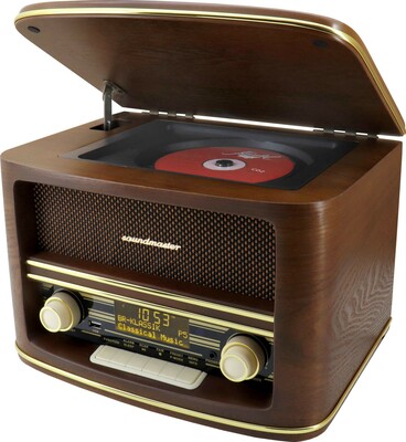 Soundmaster DAB+/UKW Nostalgieradio Retro,CD,USB,BT NR961 Holzfurnier
