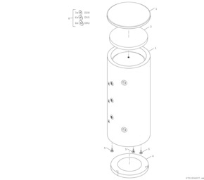 Bosch Thermotechnik Pufferspeicher STORA f.Wärmepumpen BP1000E1C