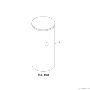 Bosch Thermotechnik Pufferspeicher STORA 965L, silber BSH1000-6ERZ1B