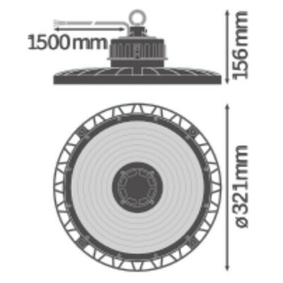 Ledvance LED-Hallenleuchte 840, 70Gr. HBP190W840 70DEGIP65