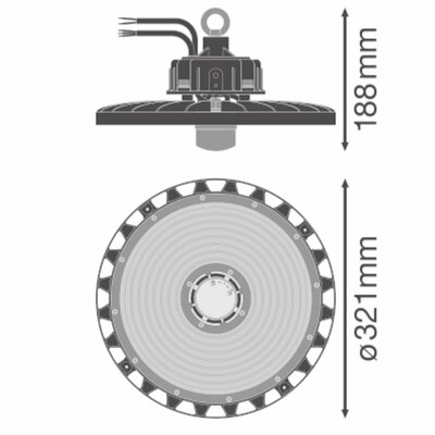 Ledvance LED-Hallenleuchte m.Sensor 840, 70Gr. HBSENP147W84070DIP65