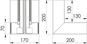OBO Bettermann Vertr Inneneck halogenfrei, RAL9010 GKH-I70170RW